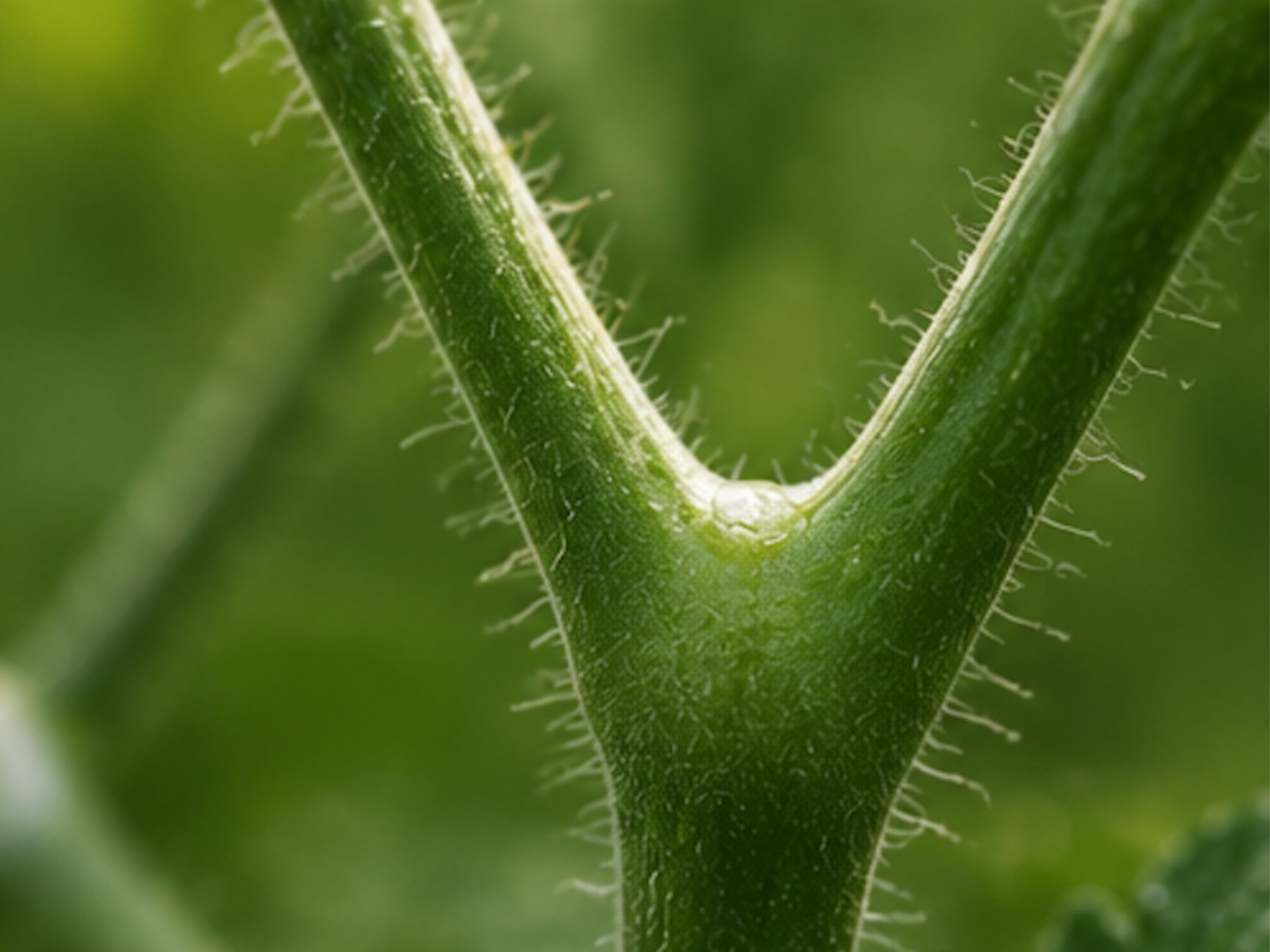 Fine hår på tomatplante