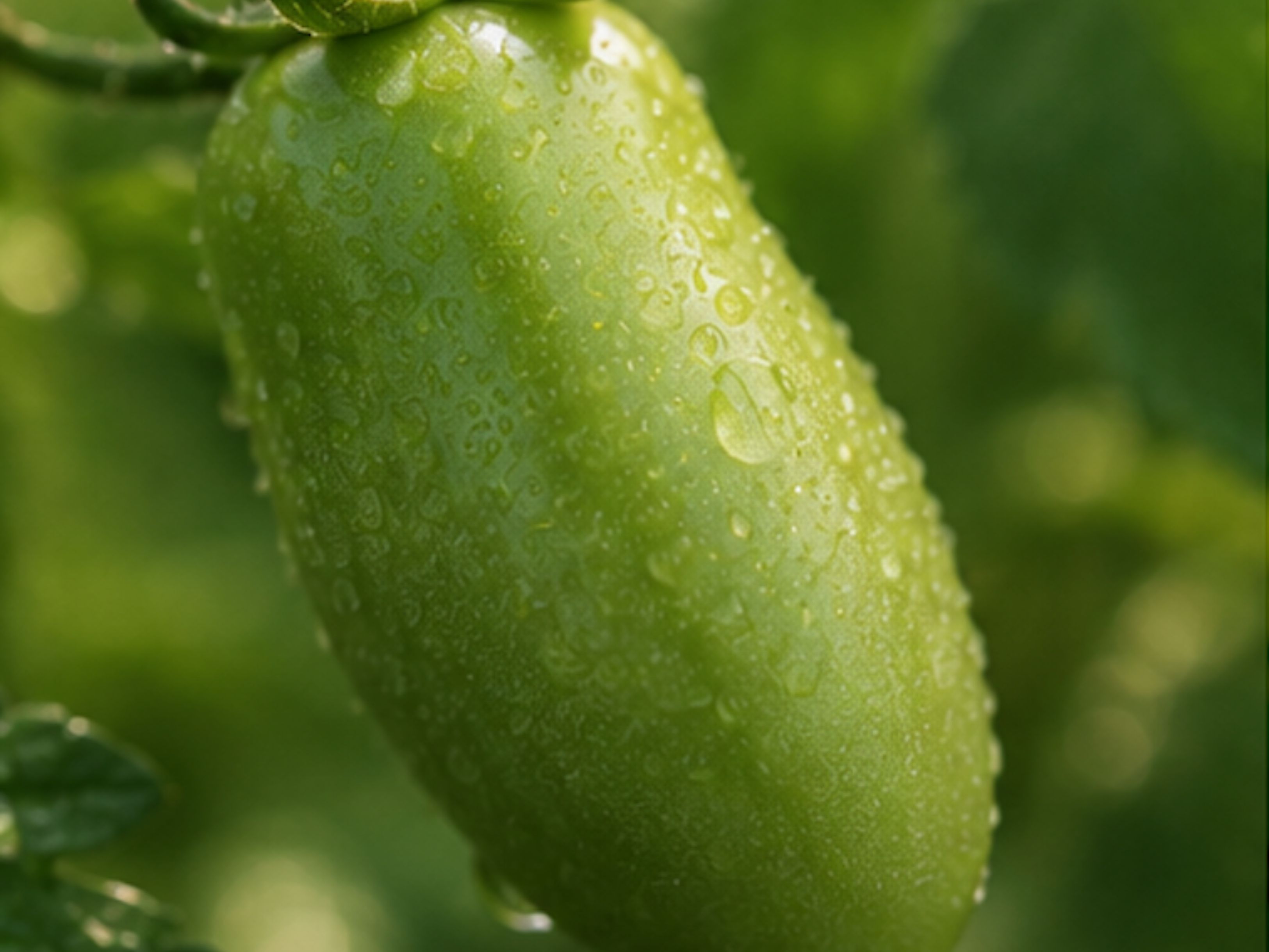 Én umoden San Marzano-frugt
